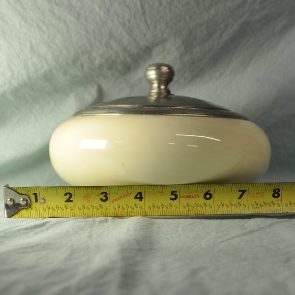 vintage Cosi Tabellini CT ceramic pewter urn bowl with lid (103) - Picture 3 of 11